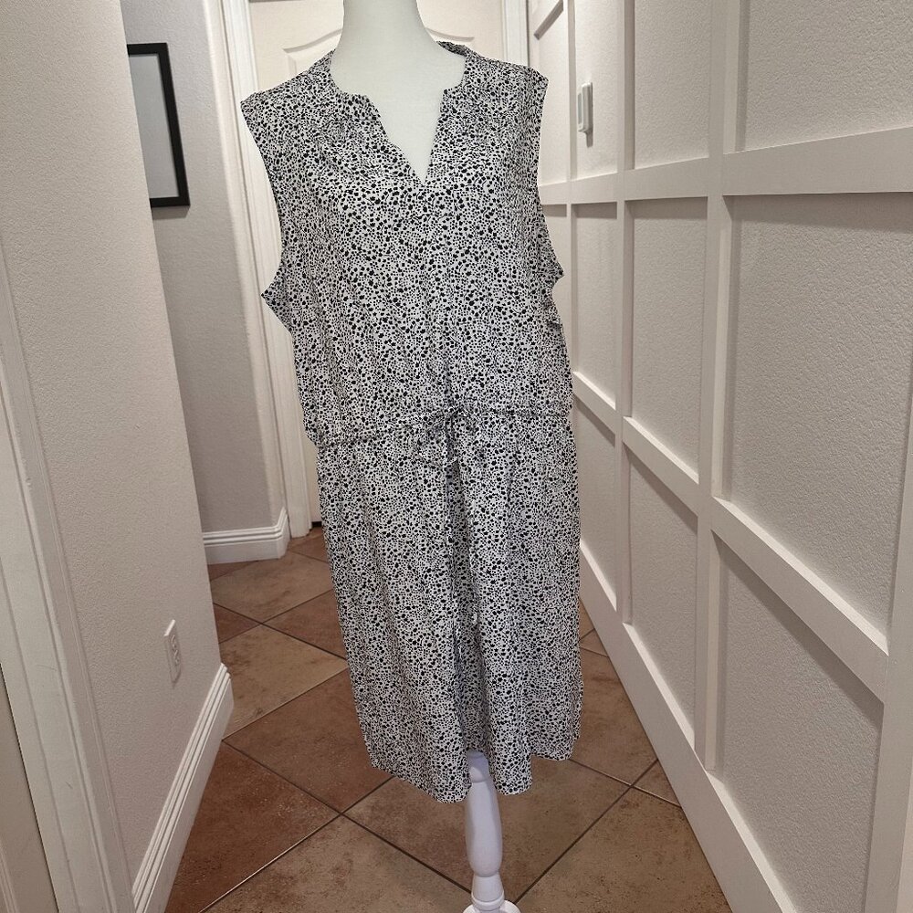 GAP Dress Size XL White, Navy Blue